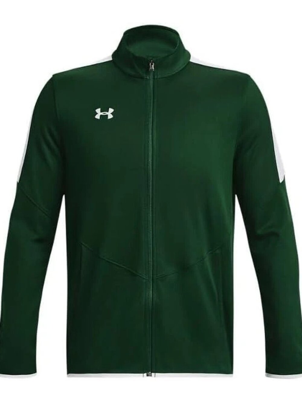 Under Armour Men’s Rival Knit Full Zip Performance Jacket Green White